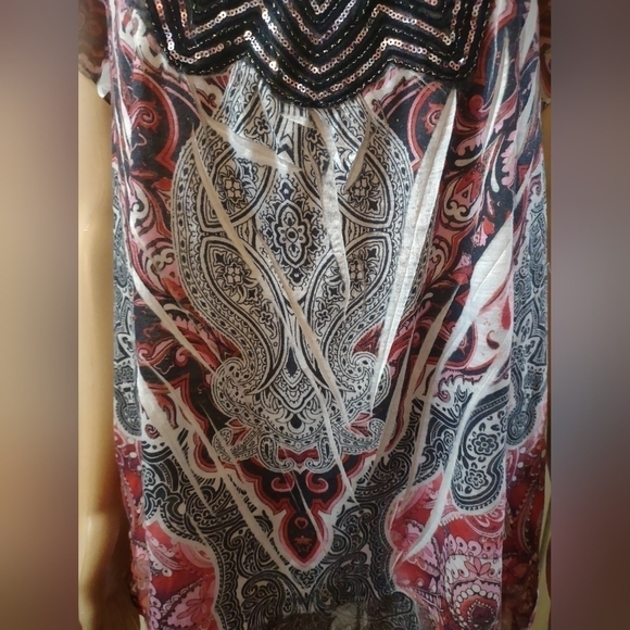 Cato women's plus size 18/20w sequin blouse shirt top - Picture 4 of 8